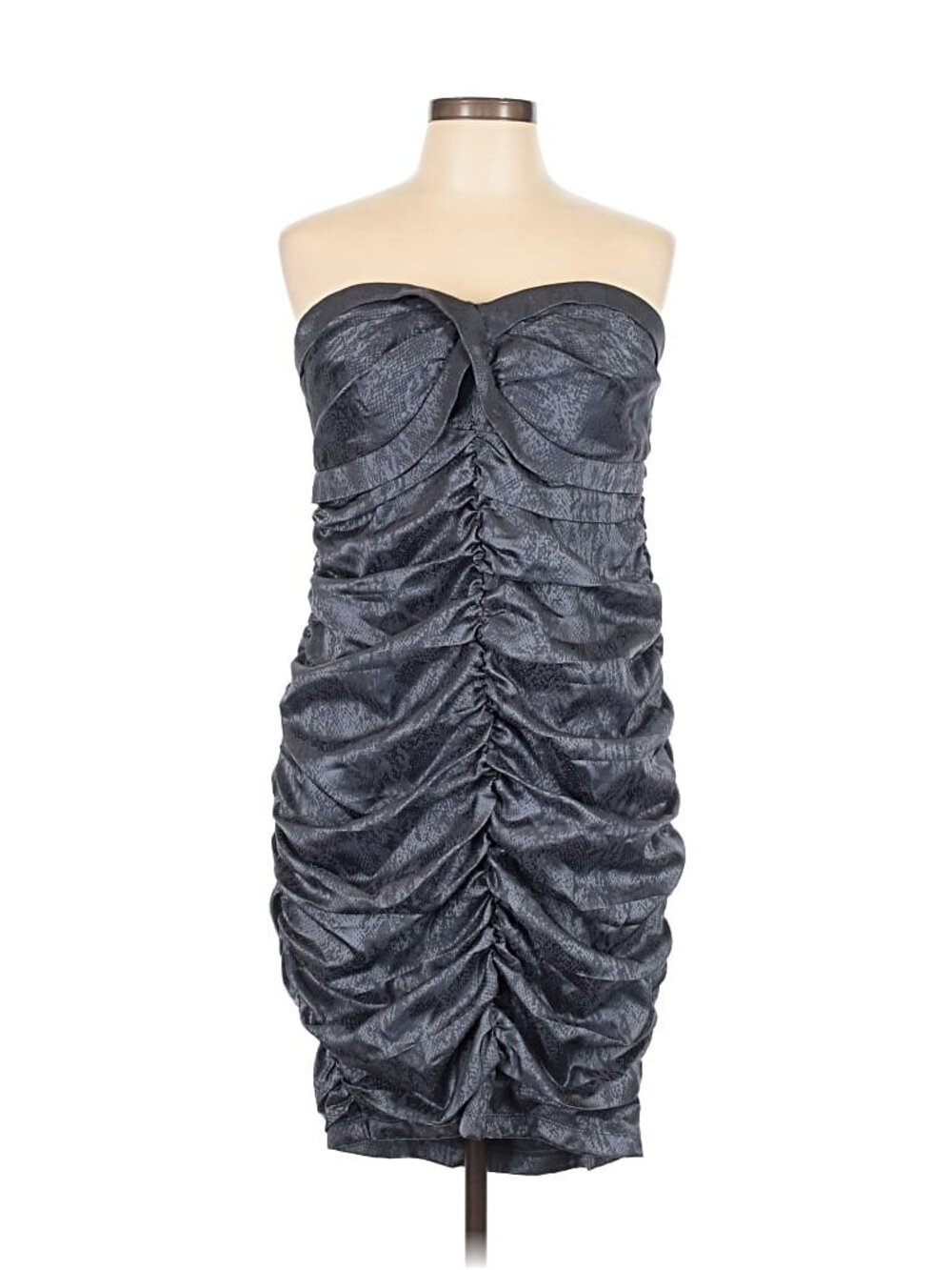 NWT - Torrid Size 22 Ruched Reptile Blue/Gray Tube Dress